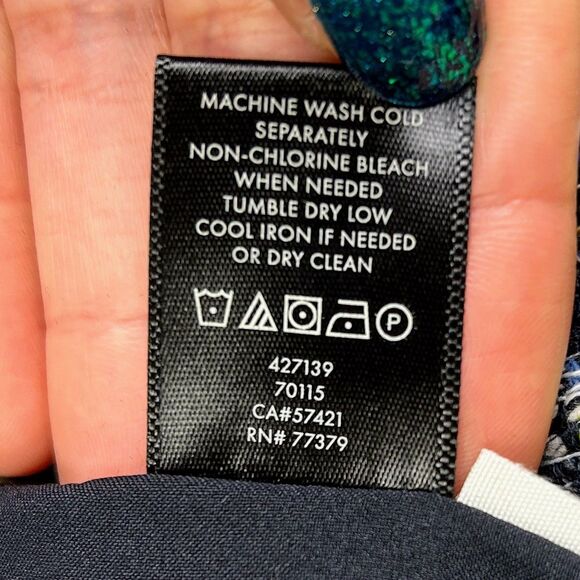 Ann Taylor Tweed Blazer Jacket Blue Green Cream Plaid Zip Front Collared 12 EUC - Picture 15 of 15